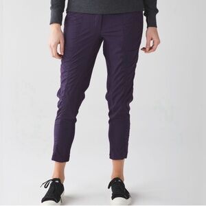 Lululemon Street To Studio ll Crop Pants In Power Purple, Size 8